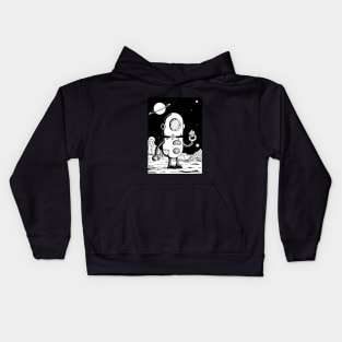 Space Cup Cake Bot Kids Hoodie